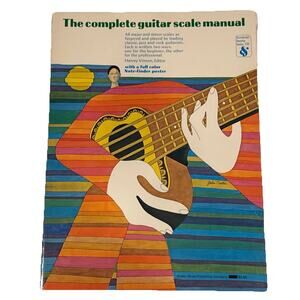 AMSCO - The Complete Guitar Scale Manual 1968 Songbook Sheet Music W Poster VNT